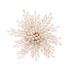 Handmade High-end Temperament Luxury Pearl Snowflake Brooch Women's High-end Sense Elegant Corsage Coat Pin Accessories
