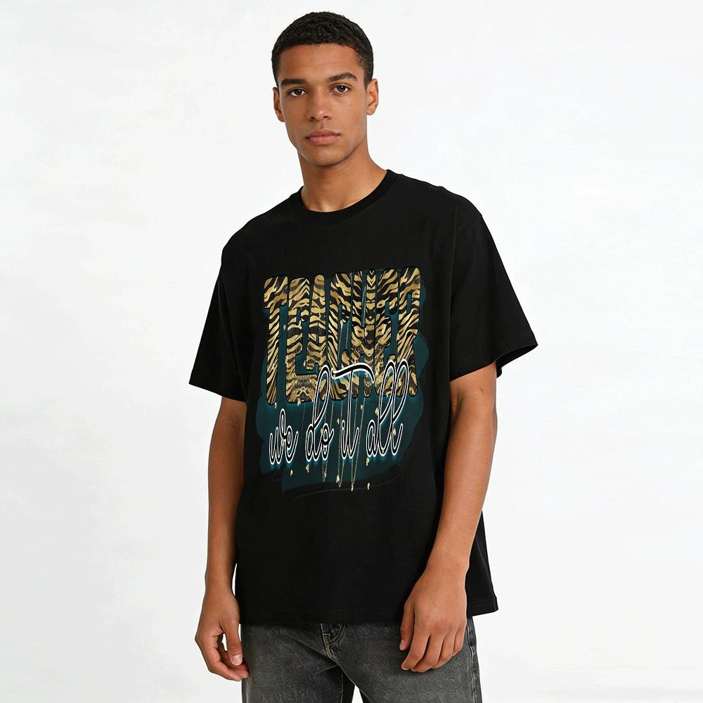 Teacher's Assistant Leopard Print Apple Graphic Casual Tee Pure Cotton T-shirt