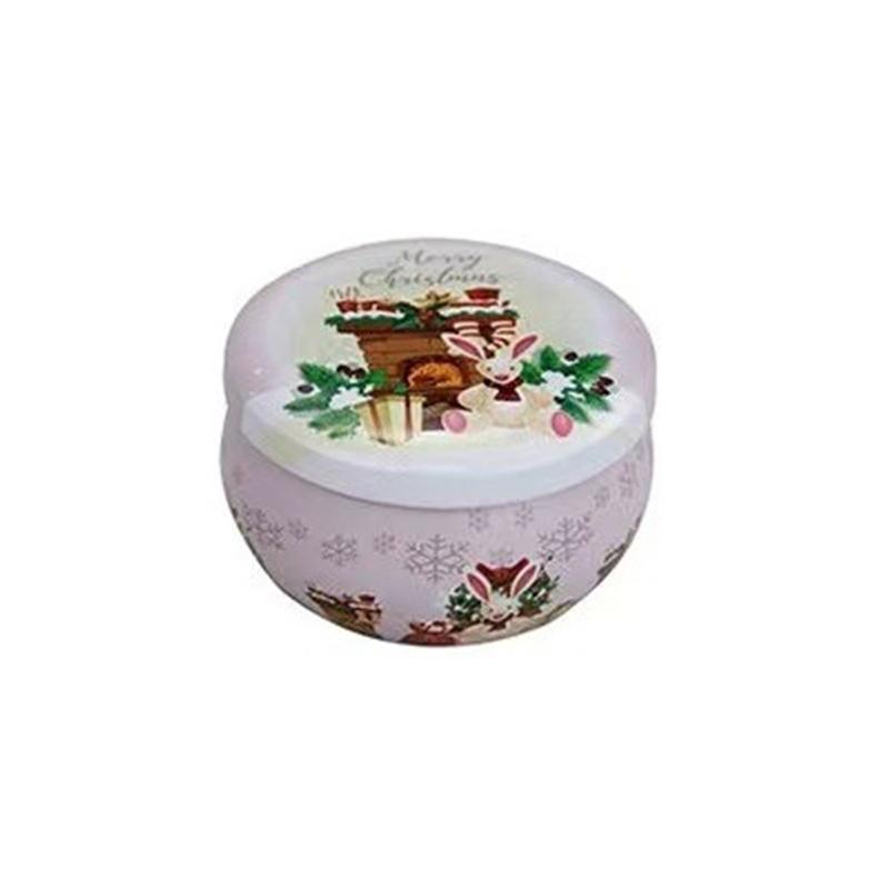 Weihnachts-Runde Eisen-Geschenkboxen Stabile Konstruktion Perfekt für Weihnachtsgeschenke Aufbewahrung von Süßigkeiten Kleinen Geschenken