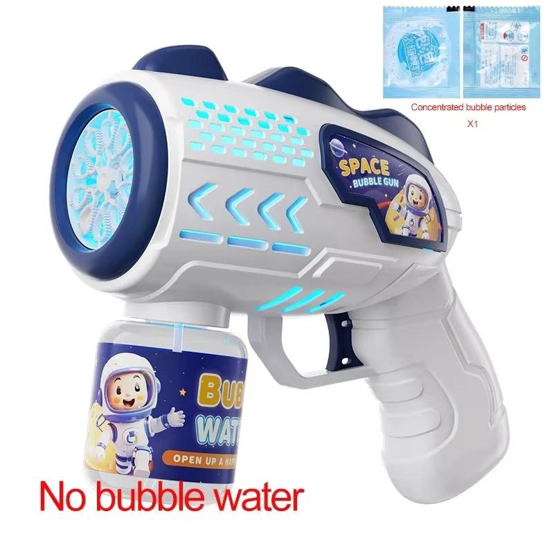 Space Astronauts Fully Automatic Bubble Gun Rocket Bubbles Machine Automatic Blower With Bubble Liquid Plaything For Kids Bubble Present
