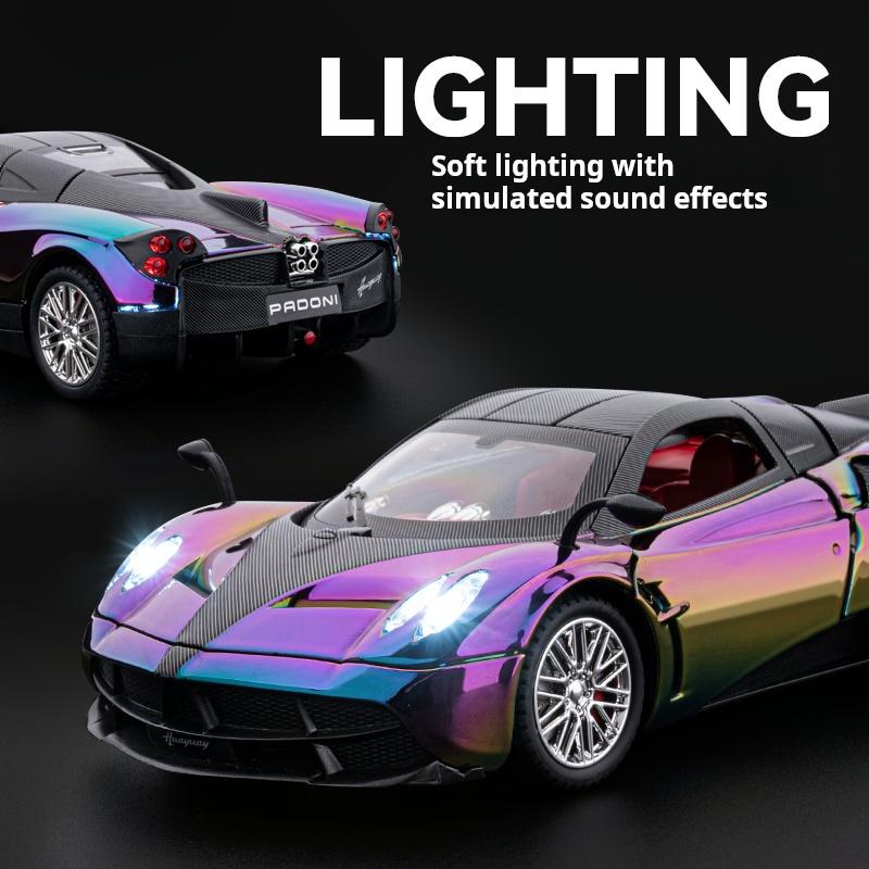 2026 New 1/24 Chinese Dragon Racing Car Electroplated Version Super Car Simulation Alloy Metal Model Pull Back Collectible Decoration