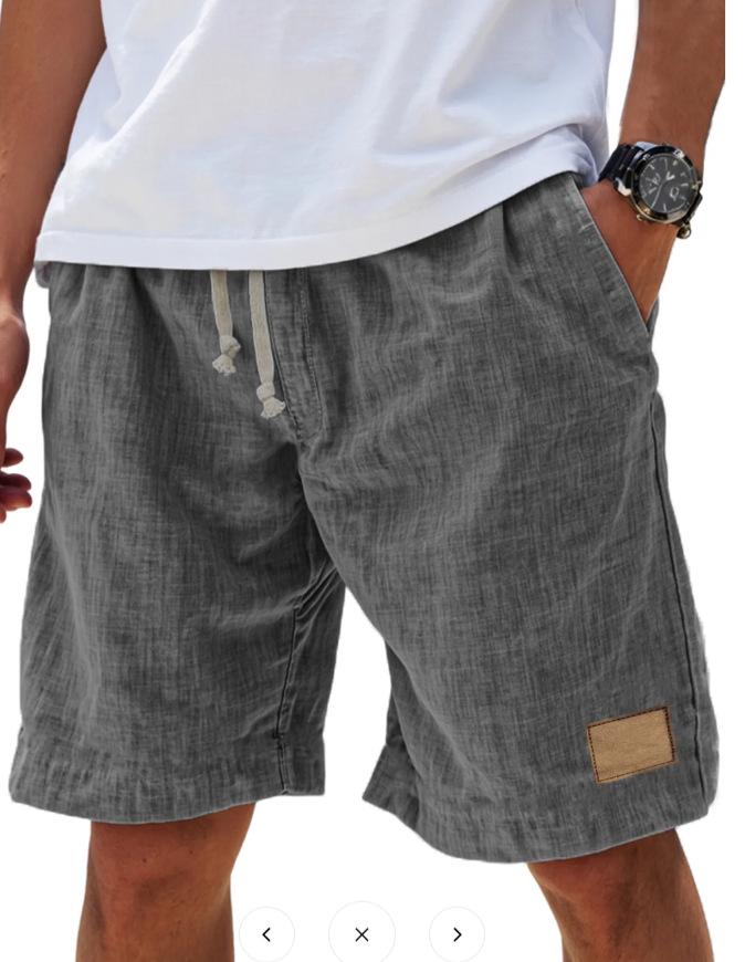 Herren Retro Atmungsaktive Leinen Lockere Urlaubs Freizeitshorts (2025)