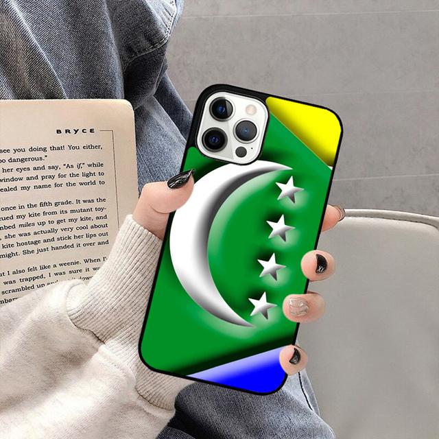 Comoros Flag Phone Case Back Cover for iPhone 17 Air 16 15 14 13 11 12 Pro Max Plus Shell Coque
