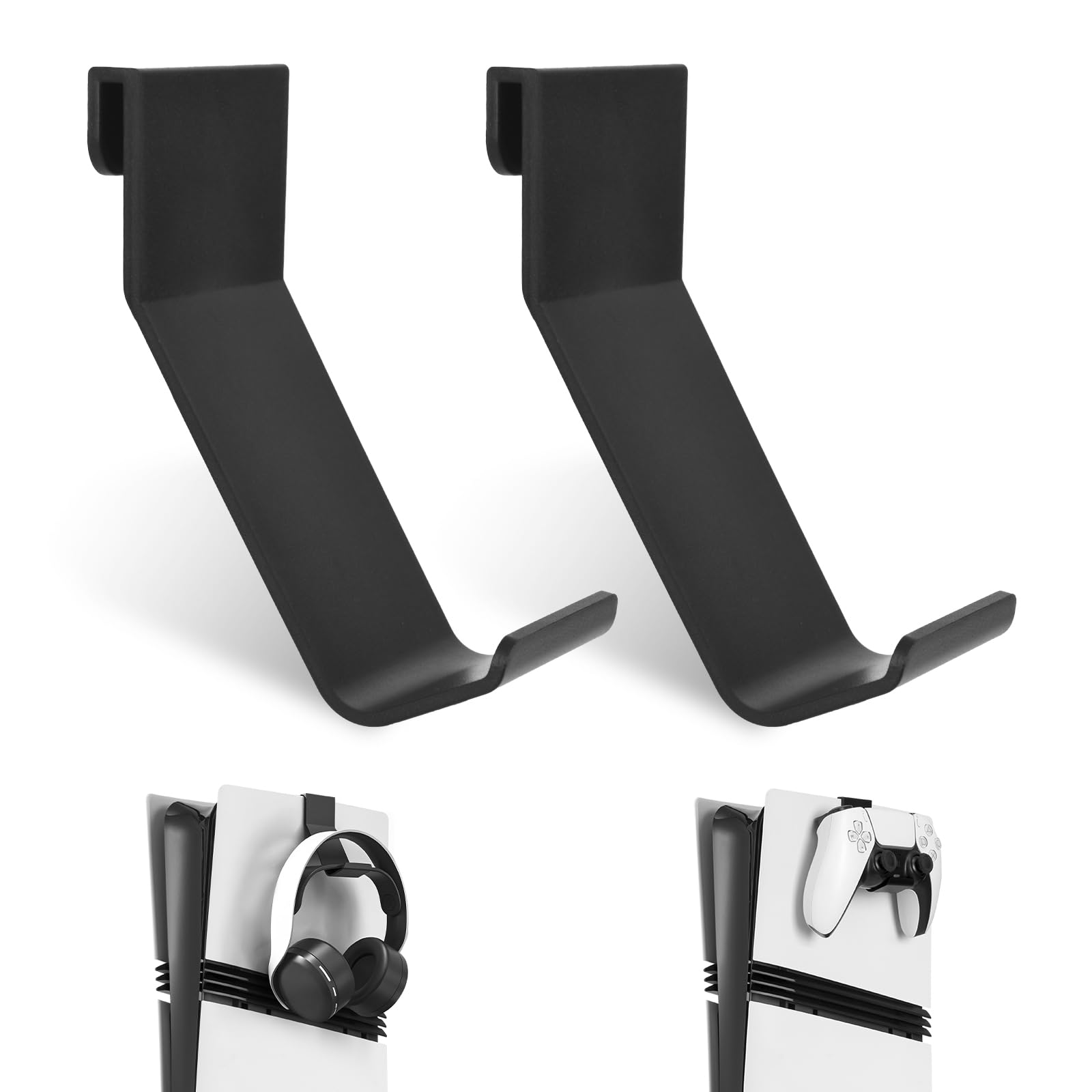 

Pro Controller PlayStation 5 Headphone Hanger Compatible with PlayStation 5 PS5 Stable Material and Scratch Resistance of Black L QECTED PS5/PS5 чорний