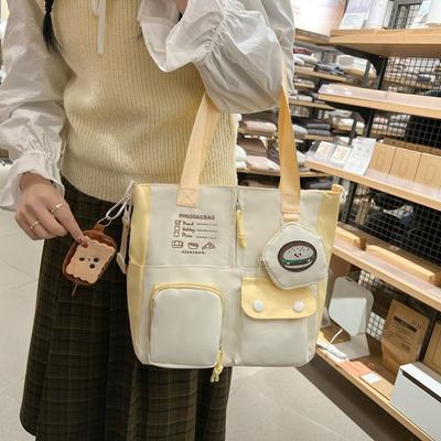 Hochwertige Umhängetasche Damen niedliche Lebensmitteltasche große Tasche Schüler Klassenbücher Handtasche