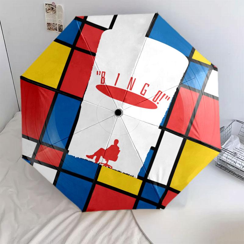FilmArt Pattern Pattern New Style Umbrella, 1 Piece Automatic Folding Umbrella, Portable Travel Umbrella, Outdoor Umbrella, Birthday Gift