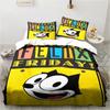 Cartone Animato Carino F-Felix Gatto Set Biancheria da Letto Copripiumino Set Letto Coperta Copricuscino Piumone king Queen Size Ragazzi Adulti Set Biancheria da Letto