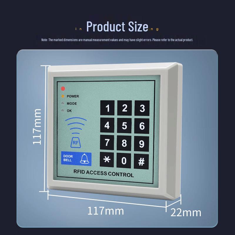 Realand ID Card & Password Access Control System CN plug (adapter included)