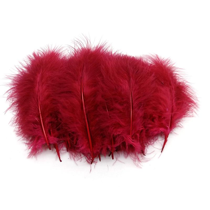 20Pcs Turkey Marabou Feathers Plumes DIY Creative Leisure Decoration Wedding Carnival Handicrafts Accessories Fly Tying Material
