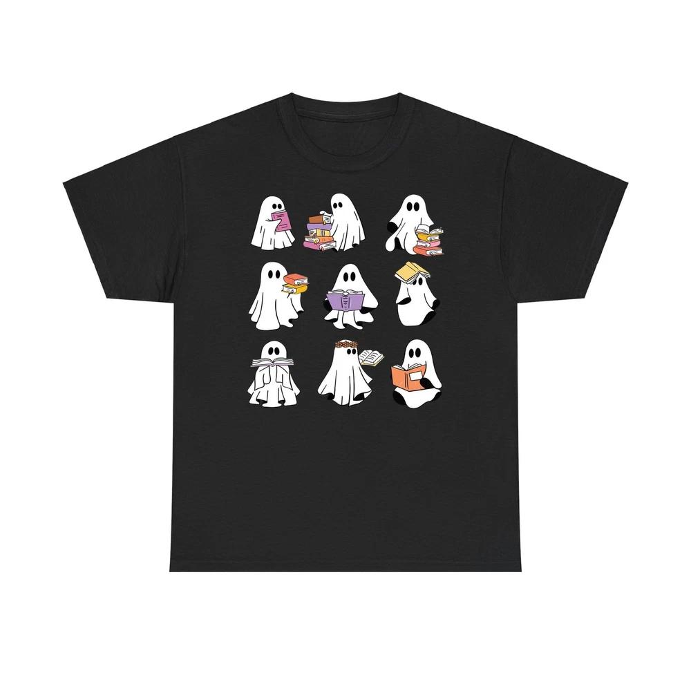 Ghost Reading Book T Shirt Dream Reader Haunting Tales Unisex Tee Top S