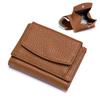 Dockii Mini Tri-fold Wallet, Genuine Leather, Women's, Small Wallet, Compact, Skimming-Proof, Coin Purse, Cowhide Leather, Cute, Compact, Box-Shaped,