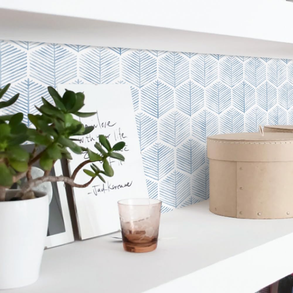 1 Roll Modern Peel and Stick Wallpaper Geometric Wallpaper for Cabinets and Drawers Removable Wallpaper for Bedroom Bathroom