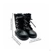 30cm Doll Boots Design BJD Shoes Back Zipper Closure Miniature laced up for Kids White