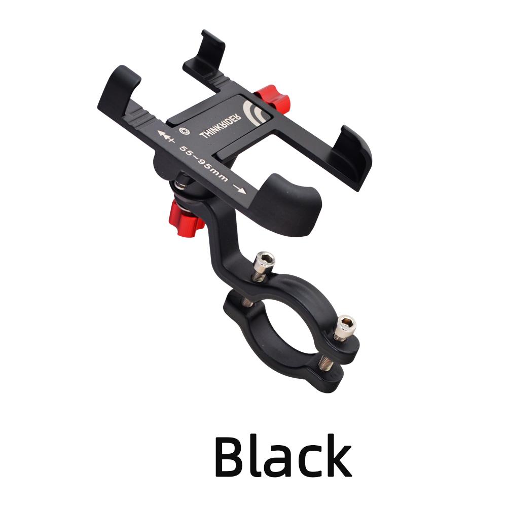 ThinkRider MTB Phone Mount Stand Bike Mobile Phone Holder 360 Rotatable Aluminum Adjustable Bicycle Non-slip Cycling Bracke чёрный