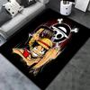 Alfombra de Monkey D Luffy para Sala de Estar, Dormitorio, Decoración de Sofá del Hogar, Alfombrilla Antideslizante para Jugar Niños