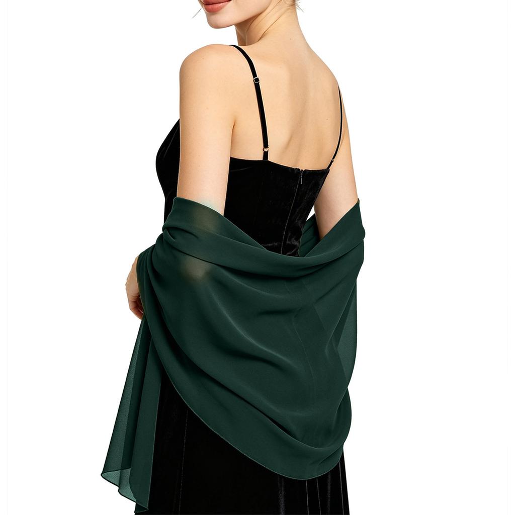 Damen-Abendschal Leichter durchsichtiger Wickelschal für formelle Party Hochzeit Abschlussball Accessoire Elegantes Design Weicher Stoff