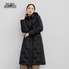 XueZhongFei Women's Mid-Length Hooded Down Coat