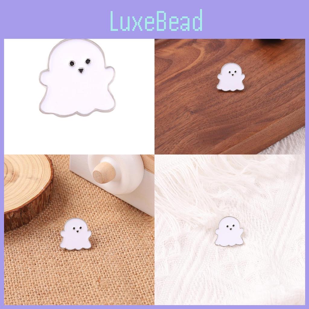 Cute Kawaii Ghost Brooch For Girls Stylish Minimalist Scarf Pin Metal Badge Accessory