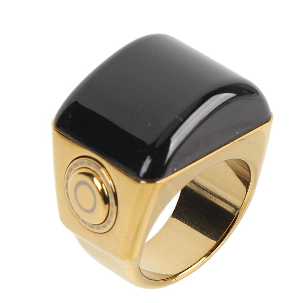 Smart Ring Counter Zinc Alloy Smart Tasbih Ring IP67 Digital Rechargeable Finger Counter Prayer