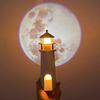 Moon Lamp Projector LED Night Light with Remote Control Adjustable Brightness Timer