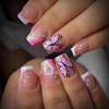 Fashionable French Aesthetic Butterfly & Daisy Fake Nails for Cool, Sweet Spicy Girl Style