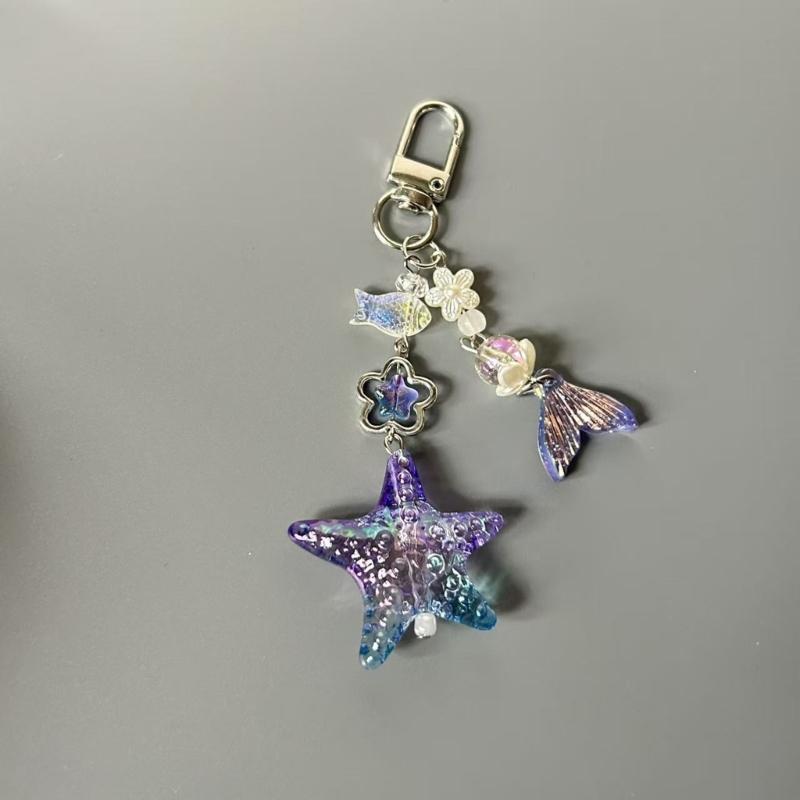 Handcraft Mermaids Keychain Acrylic Phone Strap Lovely Bag Accessory Unique Designs for Friend and Family