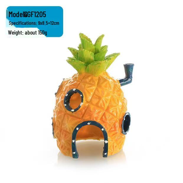 Zestaw Dekoracji do Akwarium SpongeBob: Dom z ananasów i kryjówki do akwarium