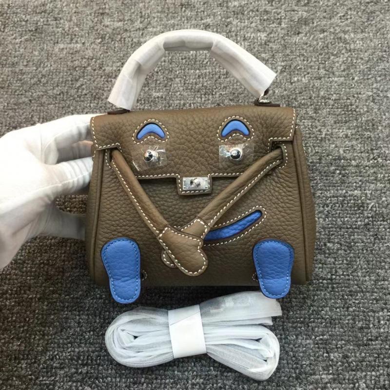 Sac Pour Femmes Sac Design Niche Couleur Contrastée Mini Cuir Vachette Première Couche Sac Poupée Port Unique Épaule Bandoulière Tendance