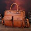Handmade High-end Notebook Briefcase for Men, Official Briefcase, Genuine Leather Men's Bag
