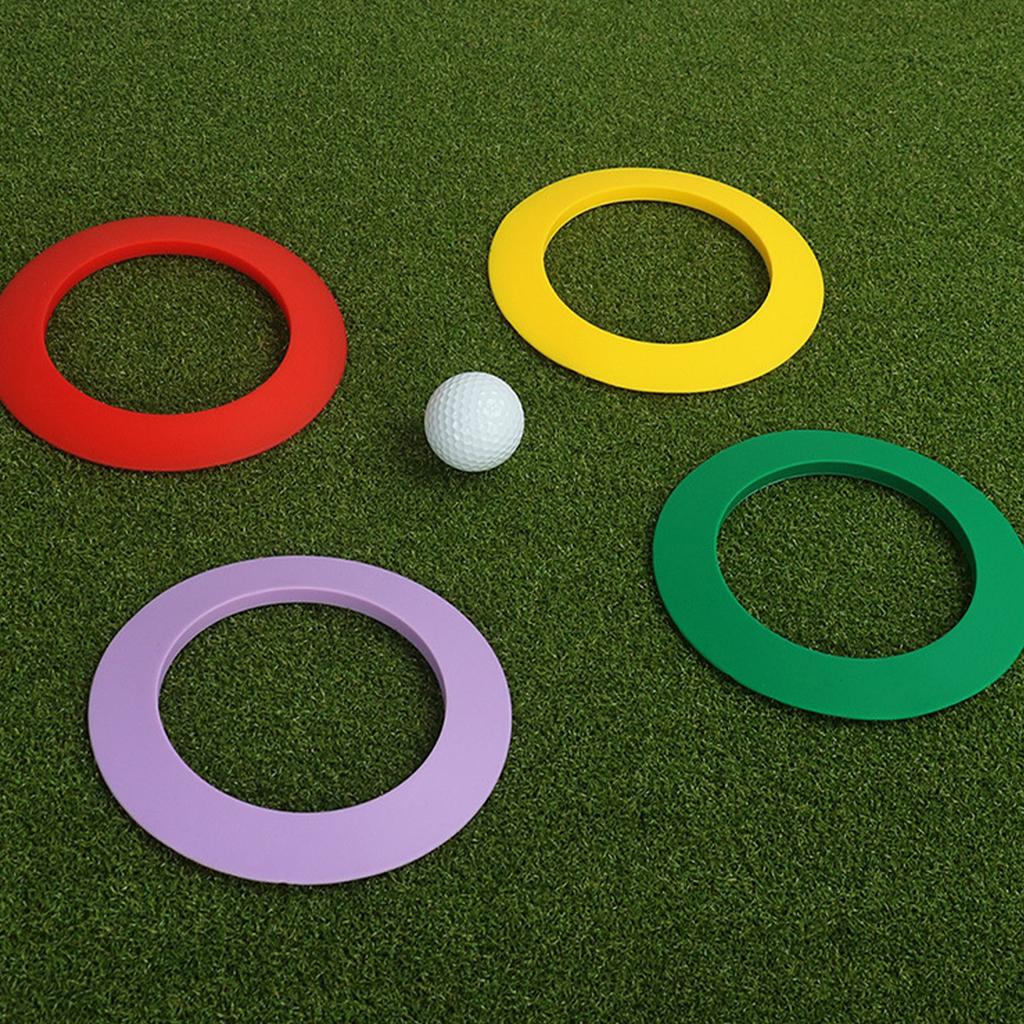 Golf Putting Cup Rings Practice Hole Putting Accuracy Trainer Portable Golf Hole Putting Cup Golf Training Tool