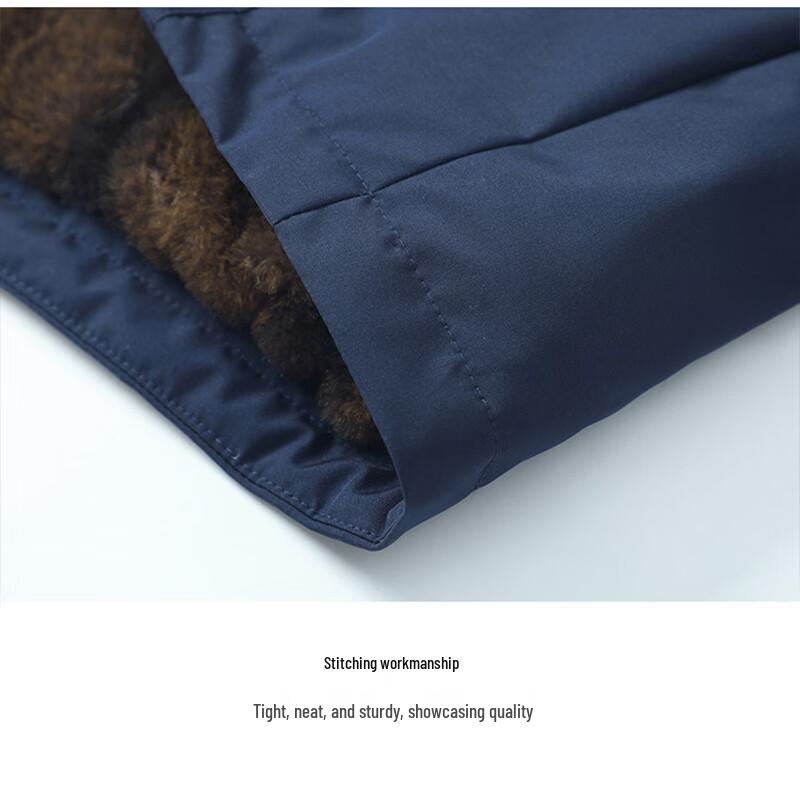 ROMON Men's Graphene Thickened Hooded Parka