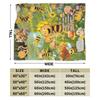 Biene Maja Mit Blumen Cartoon Decke für Sofa Weiche Flauschige Plüschdecke 50x60 Zoll Mehrere Größen Tagesdecken