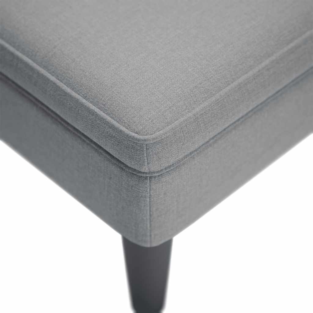 Chaiselongue with Cushion and Right Armrest Light Grey Fabric
