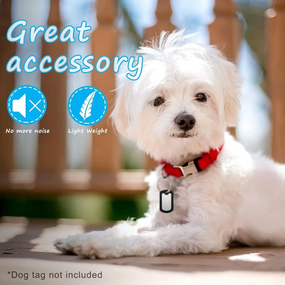 Silicone Material Dog Tag Protector 1.97*1.18 Inches Noiseless Dog Tag Rubbers Dog Tag  Outdoor