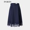 PORTS Women's Lace Mid-Length High-Waist Skirt