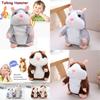 Hamster Falante Fofo Bichinho de Pelúcia Brinquedo Infantil Gravação de Som | 15/18cm