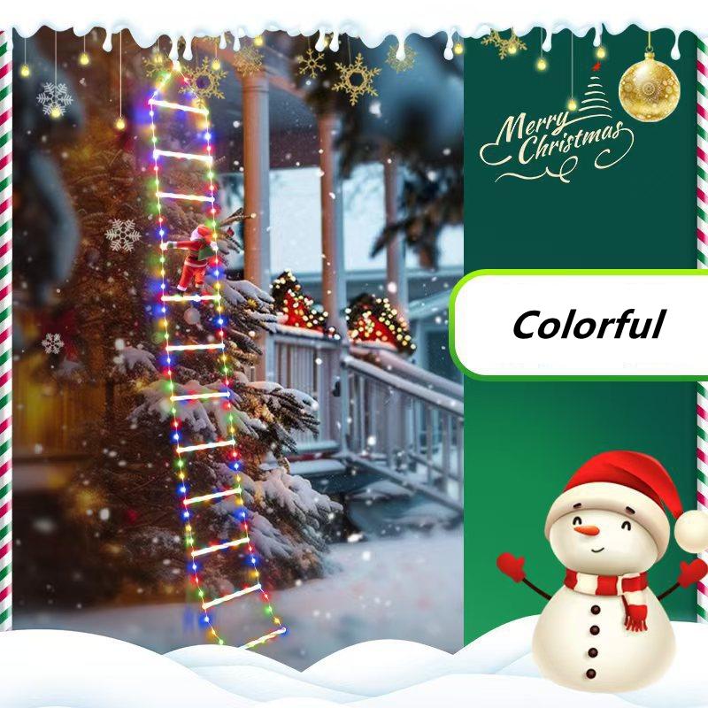 Christmas LED Santa Claus Climbing Ladder Light USB Plug 8 Flashing Modes Home Navidad Party Decoration Xmas Tree Wall Window