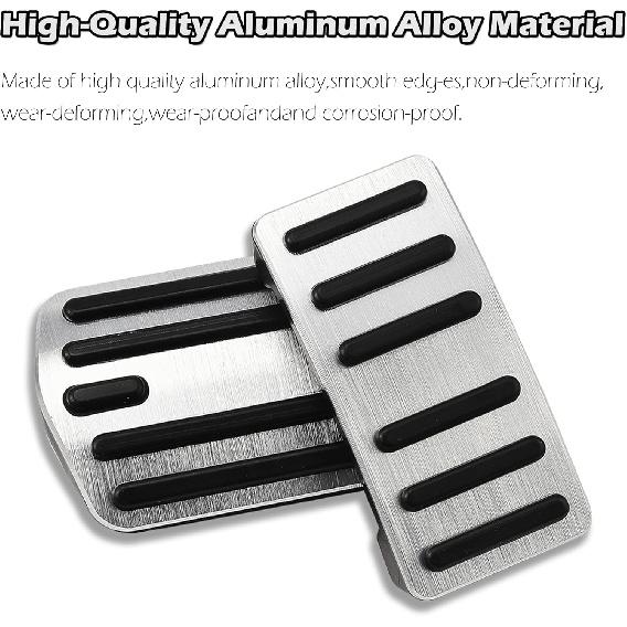 Car Aluminum Pedal Covers Non-Slip Foot Pedals Pads Brake Accelerator Pedal Covers Auto No Drilling Car Interior Accessories Replacement for Maverick