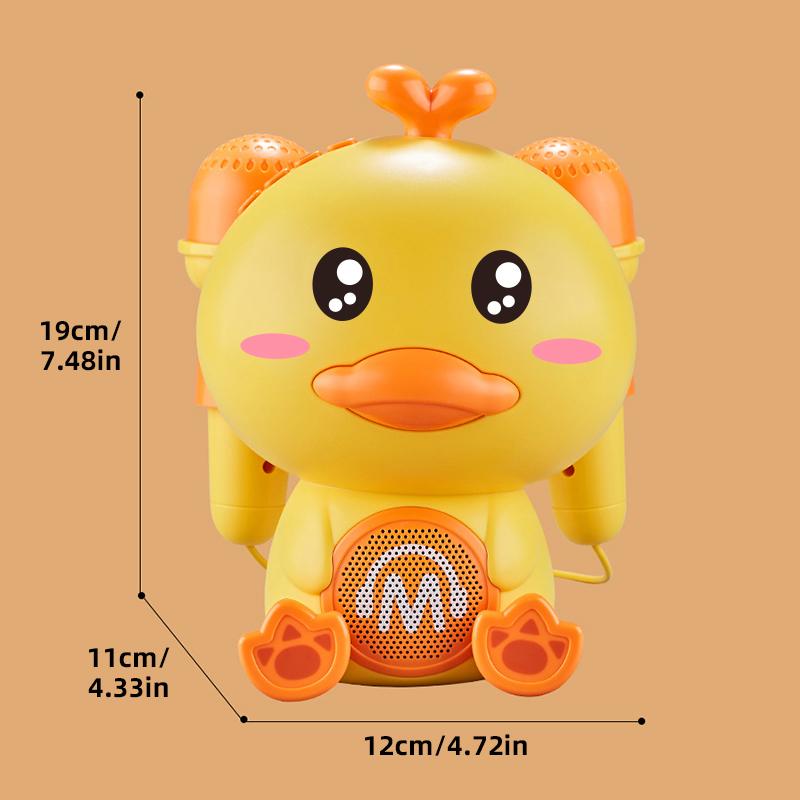 Anatra Carina che Canta Giocattoli Vocali Macchina Educativa Con Luci Altoparlante Cartoon Microfono Altoparlante Portatile Suono Regalo per Bambini Piccoli