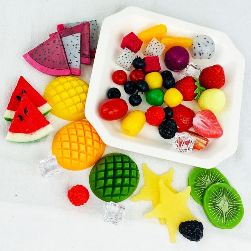 Simulation Fruit Models: Lemon, Orange, Strawberry, and Watermelon Slices for Decoration & Photography Props
