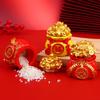 Fortunate Resin Chinese Money Bag Prosperity Figurine for Desk Home Wealth and Fortune Decor