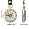 Zincs Alloy Pocket Compasses with Lanyard Keychain Portable Camping Compasses Keychain Navigation Tool Bag Decorations