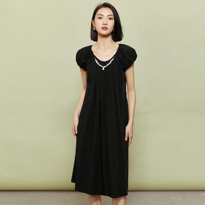 Women's Relaxed Fit Short Sleeve Midi Dress