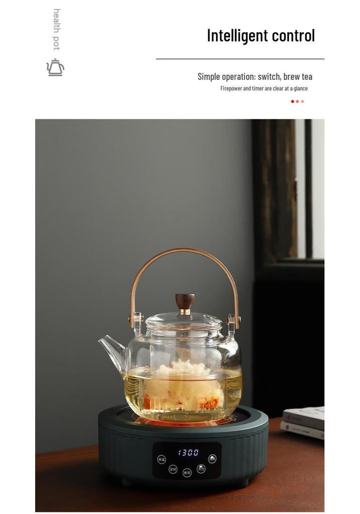 Smart Electric Ceramic Tea Stove with Timer & Heat Preservation for Brewing and Boiling