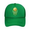 Luxury Golden Basketball Emblem Artw  Mesh Baseball Cap Hip Hop