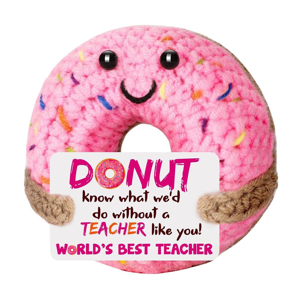 Teacher Appreciation Gifts For Women - Funny Crochet Cute Thank You Presents For Teachers Day, End Of Year, Retirement, Graduation, Easter