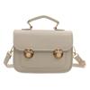 Women'S Bag Summer Fashion Handbag Texture Pu Small Square Bag Foreign Style Lock Versatile Shoulder Bag