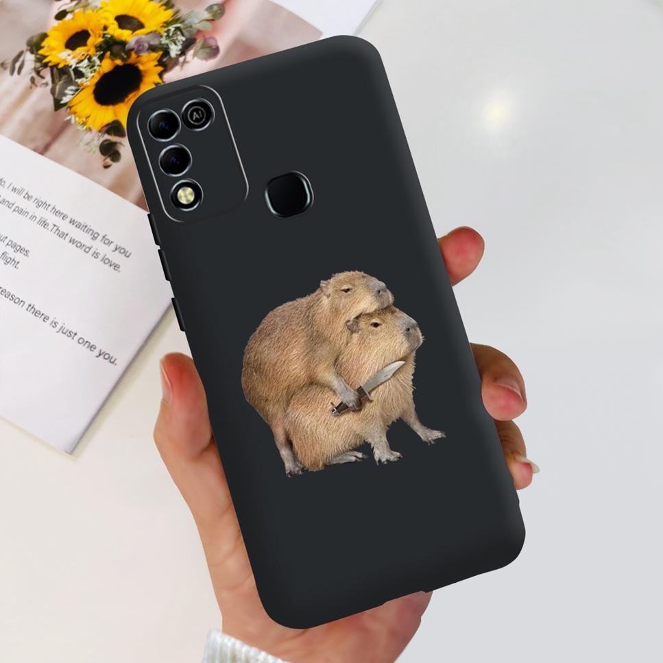For Infinix Hot 11 Play 6.82" Soft Silicone Phone Cases For Infinix Hot 11 Play 11play 10Play Cover Luxury Flowers Funda Capa