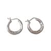 Japanese and Korean niche design irregular concave and convex beating pattern simple personality temperament versatile circle earrings earrings women