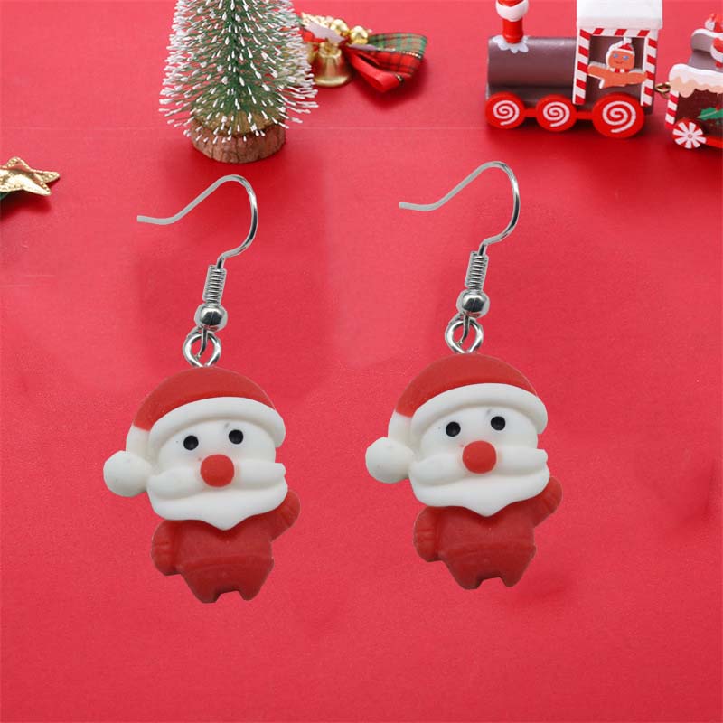

1 пара серег «Софанта Клаус», милые серьги, подходят для ношения во время Рождества